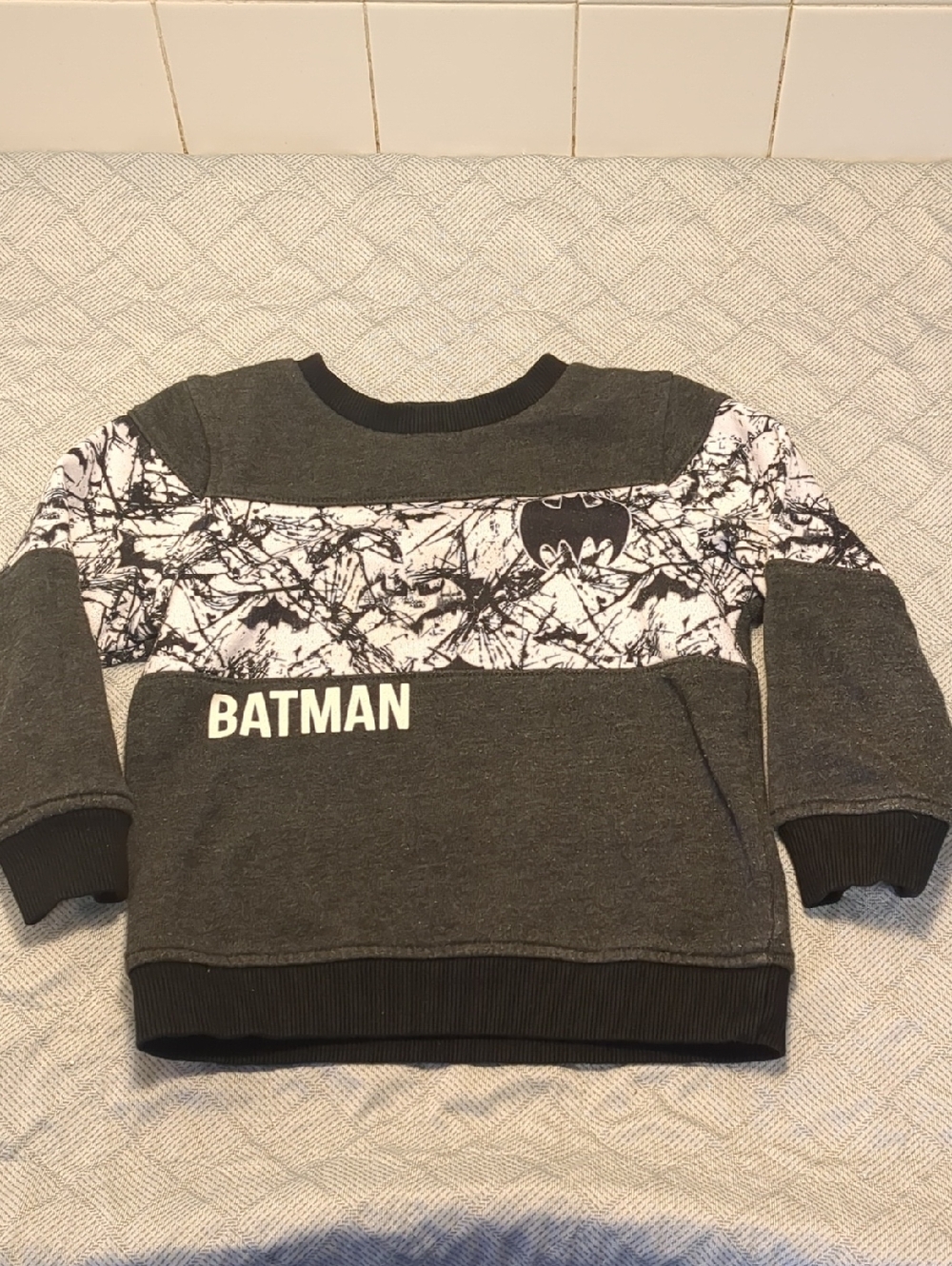 Batman Black and White Logo Pullover